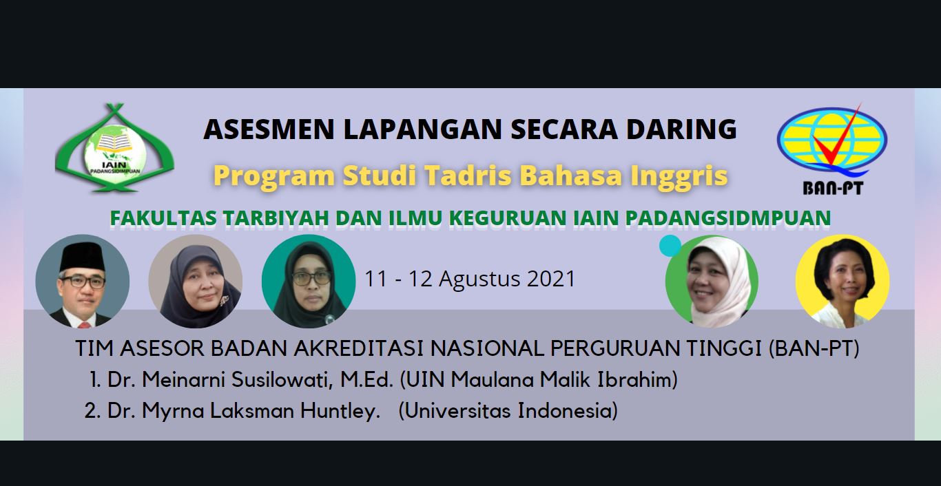 Assesmen Lapangan via Daring: Program Studi Tadrsi Bahasa Inggris (Day 1)