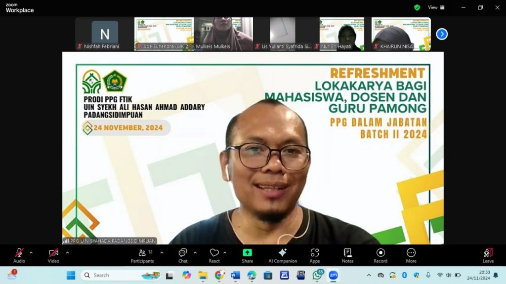 Peningkatan Kualitas Pengajaran dan Kesiapan Instruktur Lokakarya, LPTK UIN SYAHADA Padangsidimpuan Gelar Refreshment Dosen dan Pamong PPG Batch II 2024