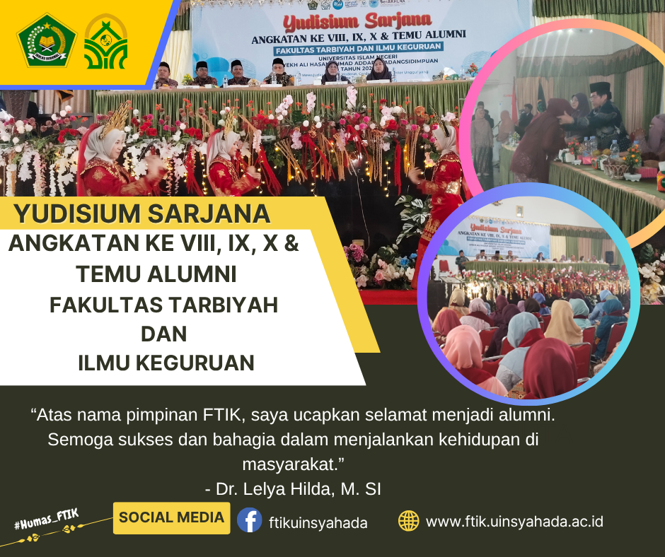 FTIK UIN Syahada Gelar Yudisium untuk 405 Alumni